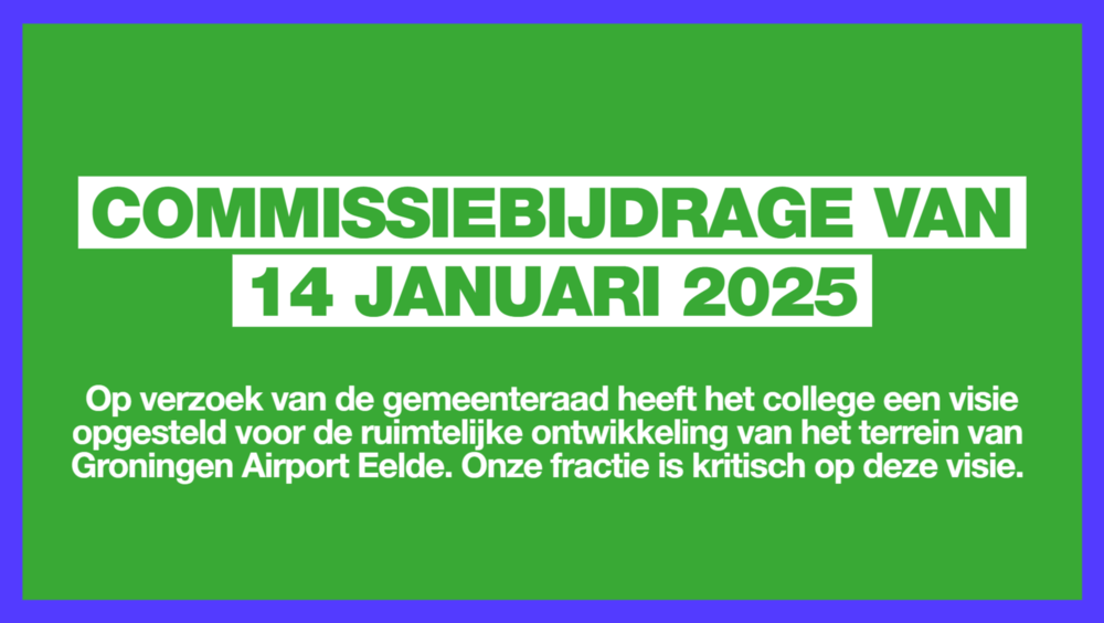 Commissiebijdrage 14 januari 2025