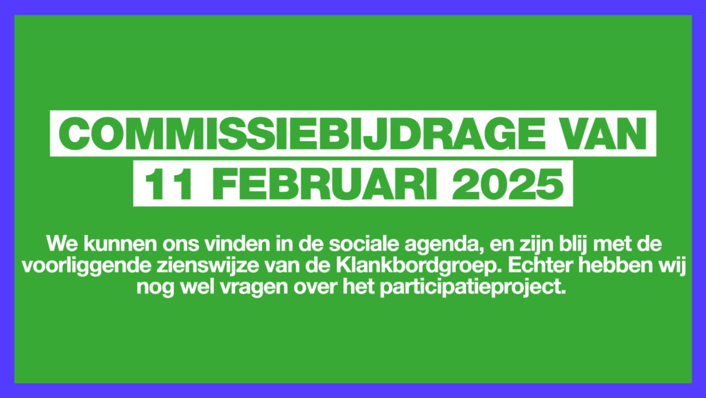 Commissiebijdrage 11 februari 2025