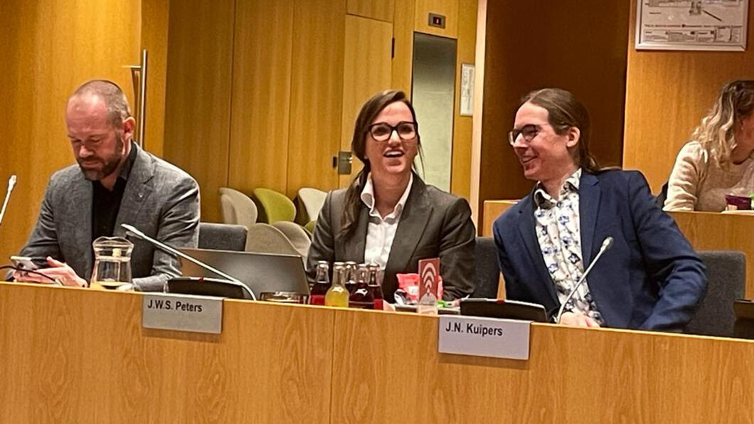 Hans Kuipers met zijn collega-wethouders