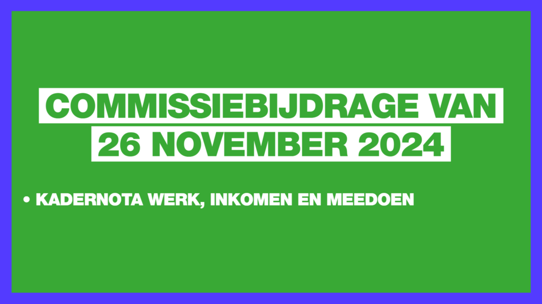 Commissiebijdrage van 26 november 2024