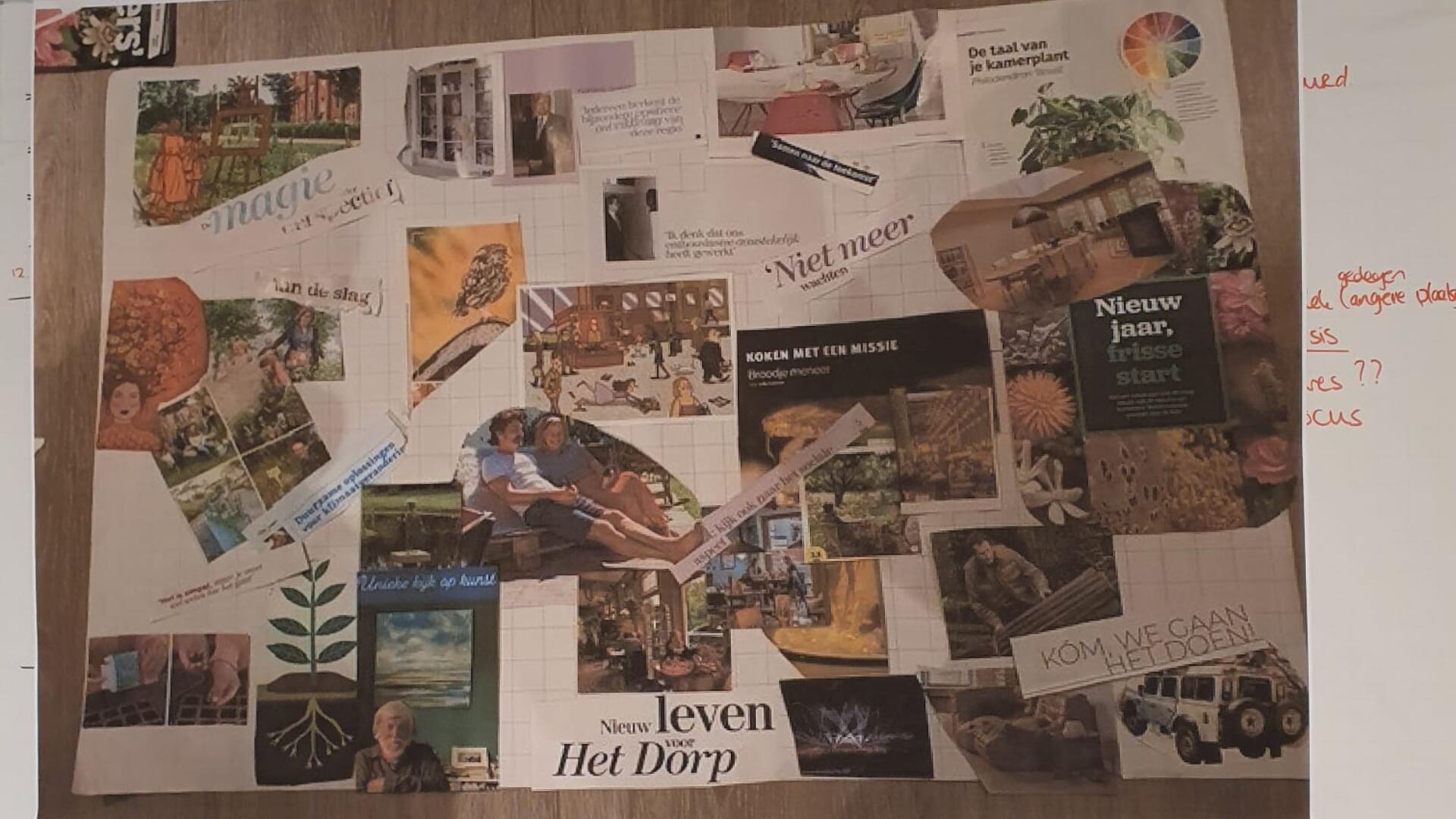 Bord met inspiratie voor het cultuurhuis in Tynaarlo