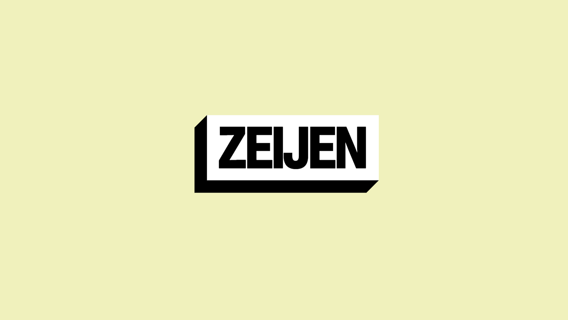 Gele achtergrond met daarop de naam van het dorp Zeijen