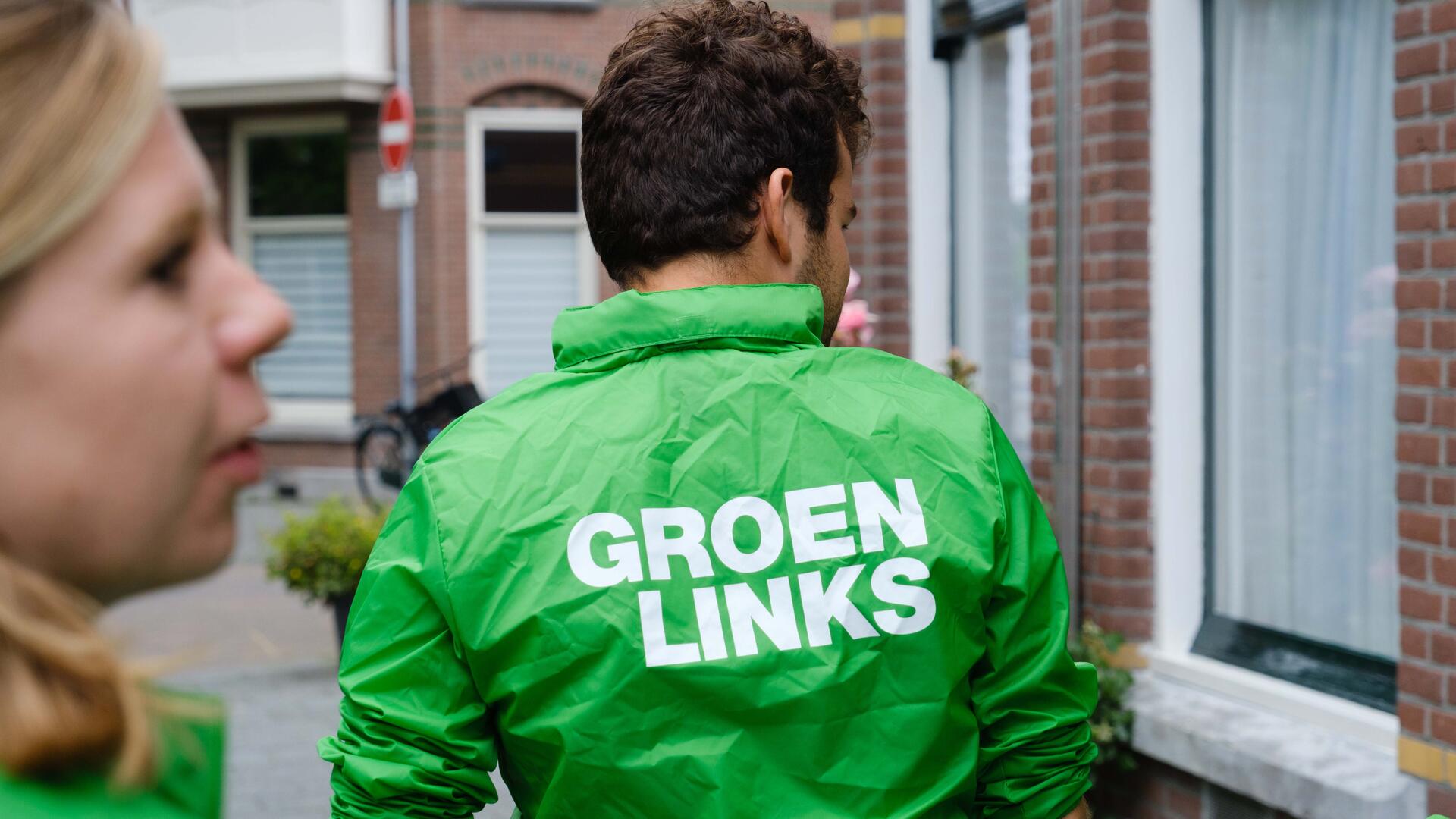 GroenLinks aan het campagnevoeren voor de gemeenteraadsverkiezingen in Tynaarlo